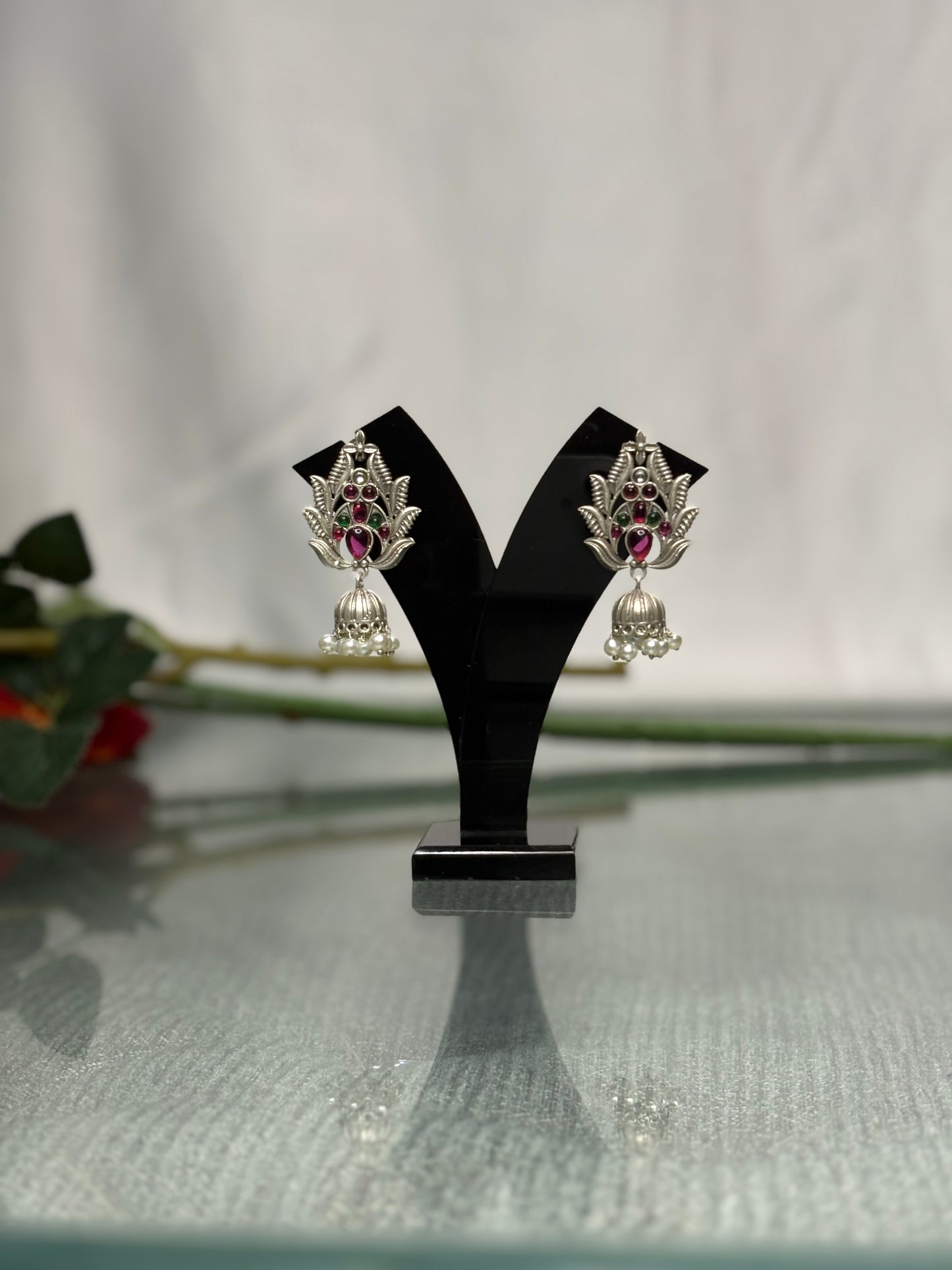 Rangriti Floral Jhumkas
