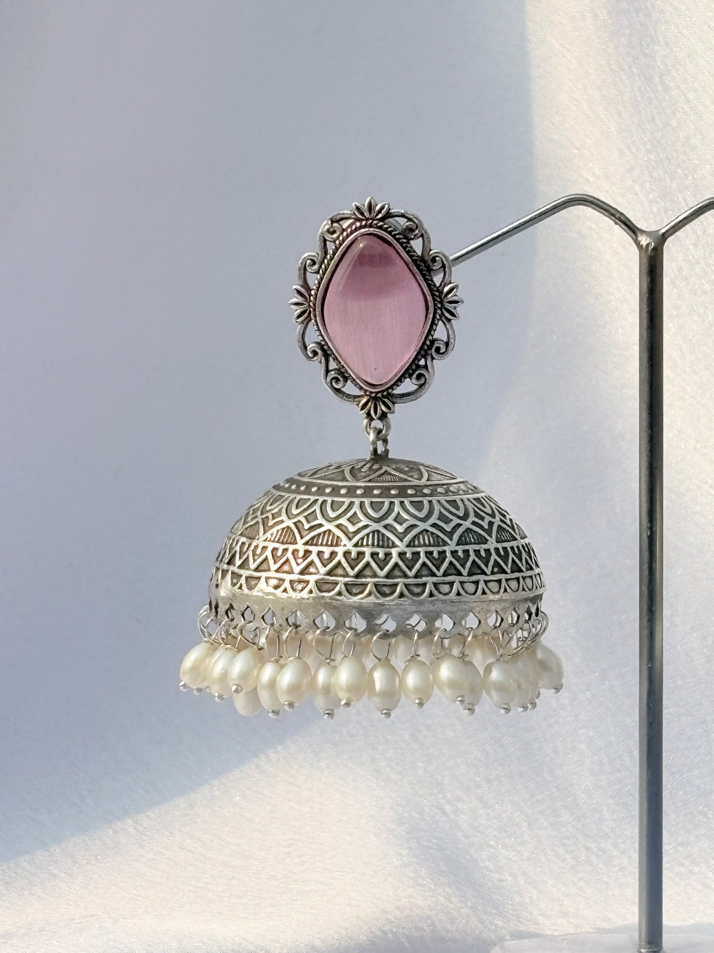 Vintage Rosé Jhumkas