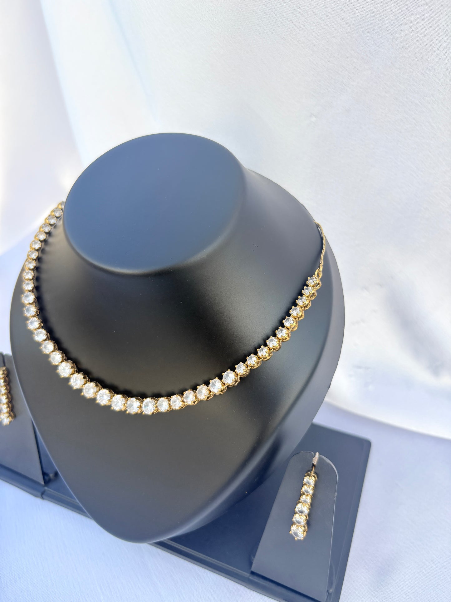 Aurora Crystal Tennis Necklace Set