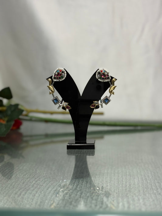 Royal Navratna Kundan Drops