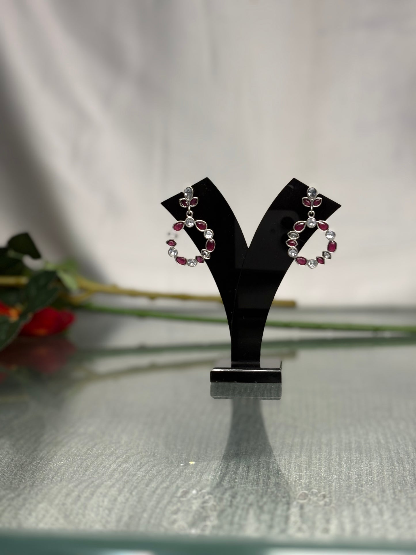 Gulbahaar Ruby Halo Drops