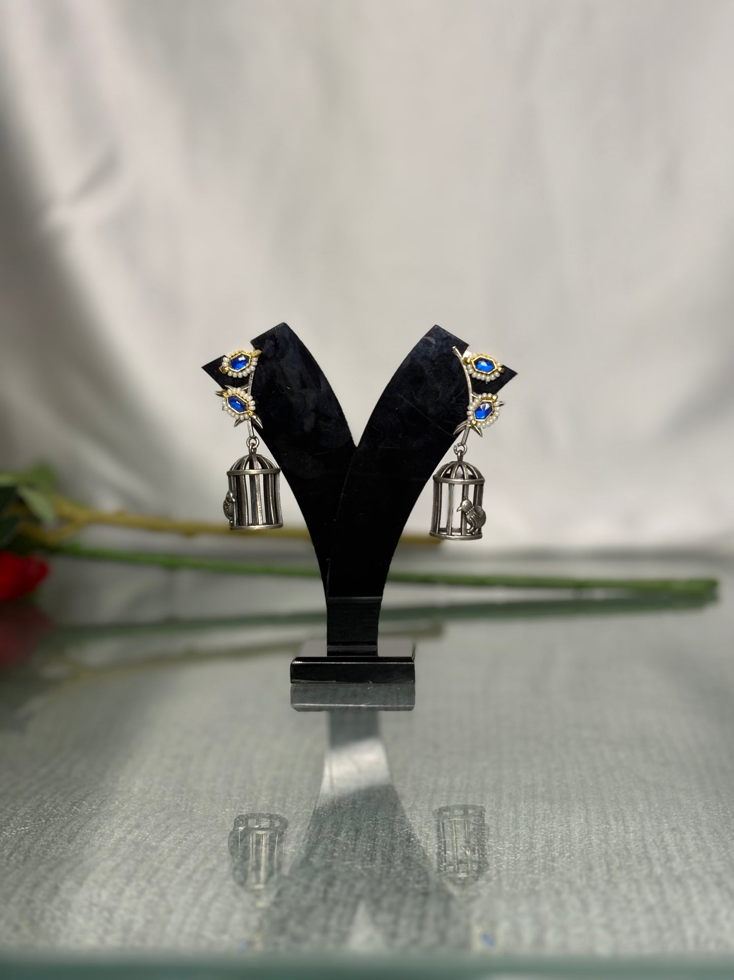 Noorvez Peacock Cage Drops