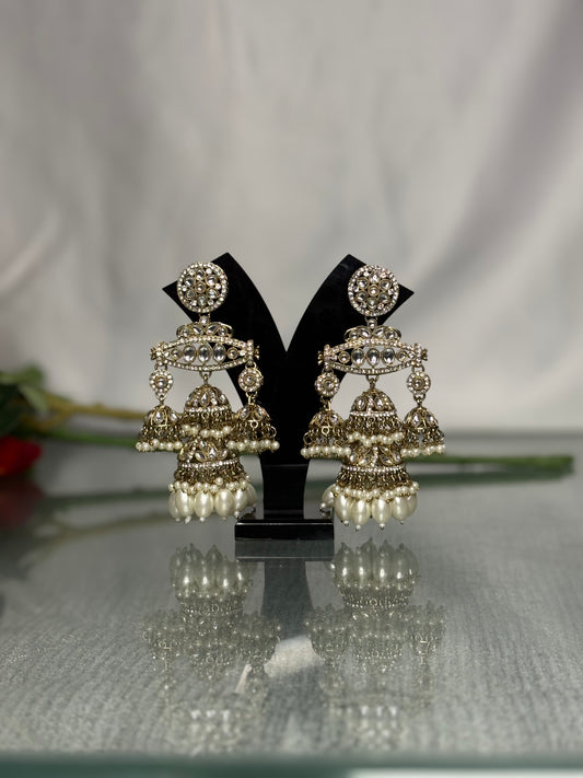 Zeenat Mehrangarh Pearl Jhumkas