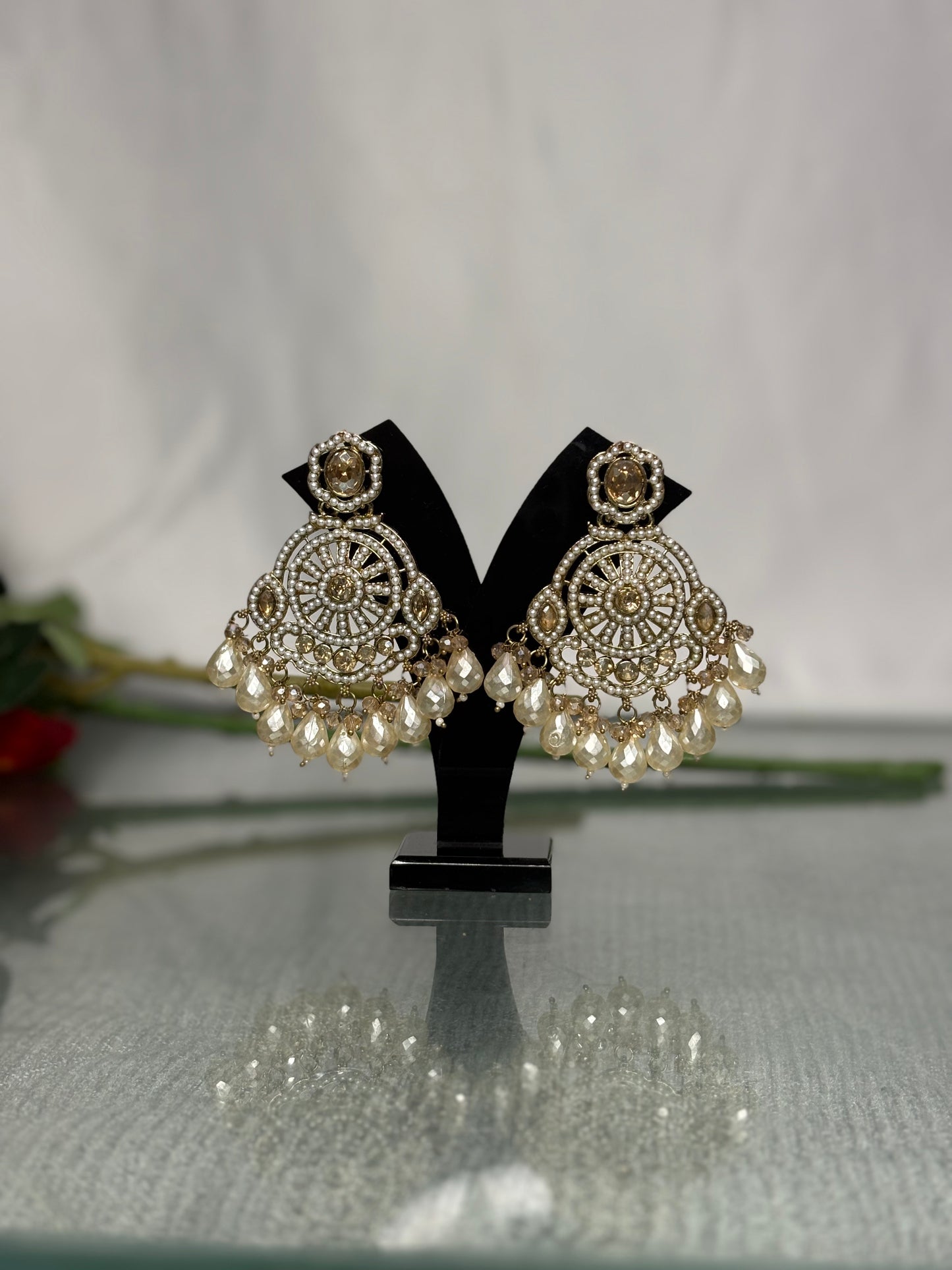 Noorjahan Pearl Medallion Drops