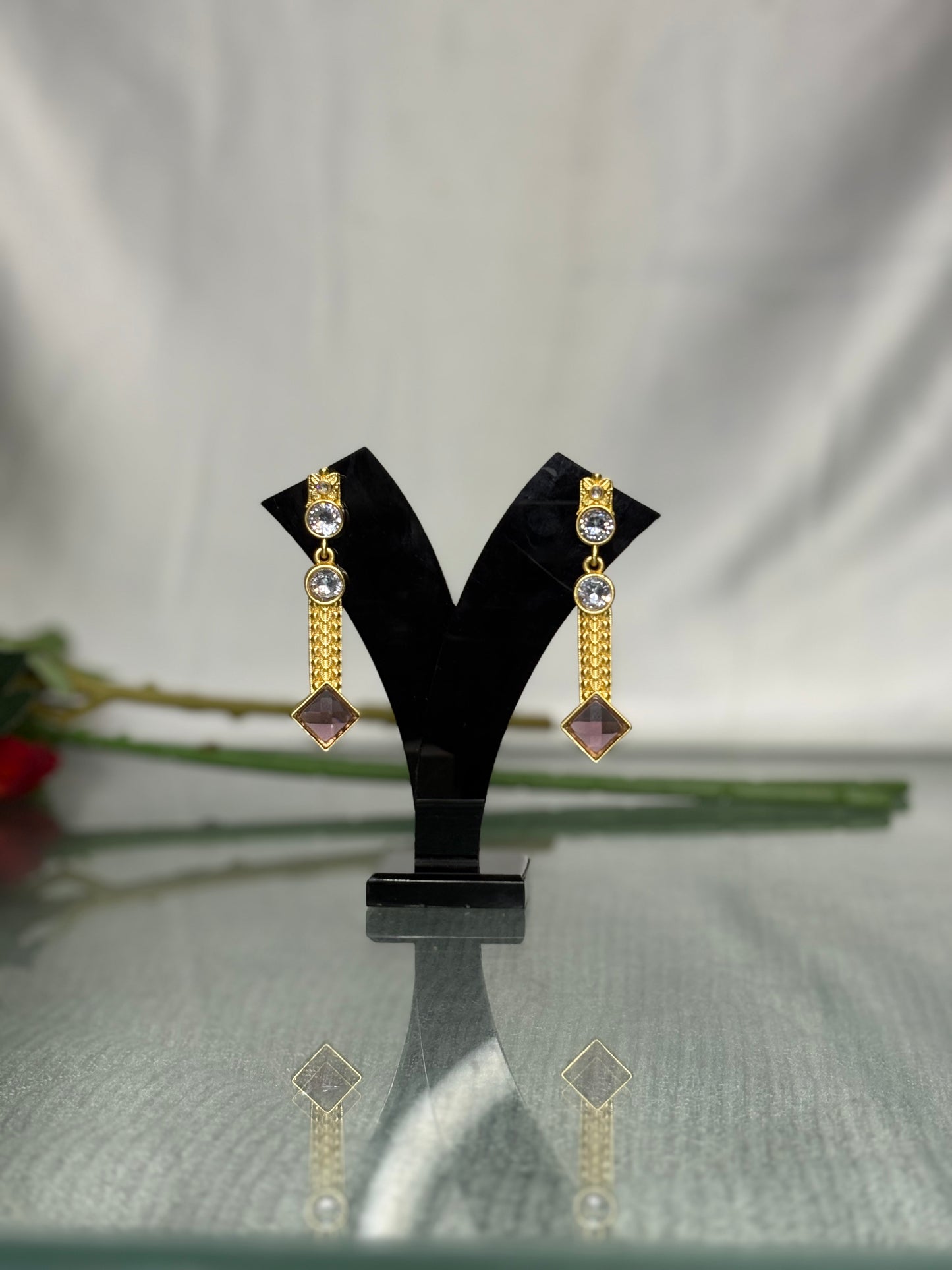 Noorzaa Amethyst Column Drops