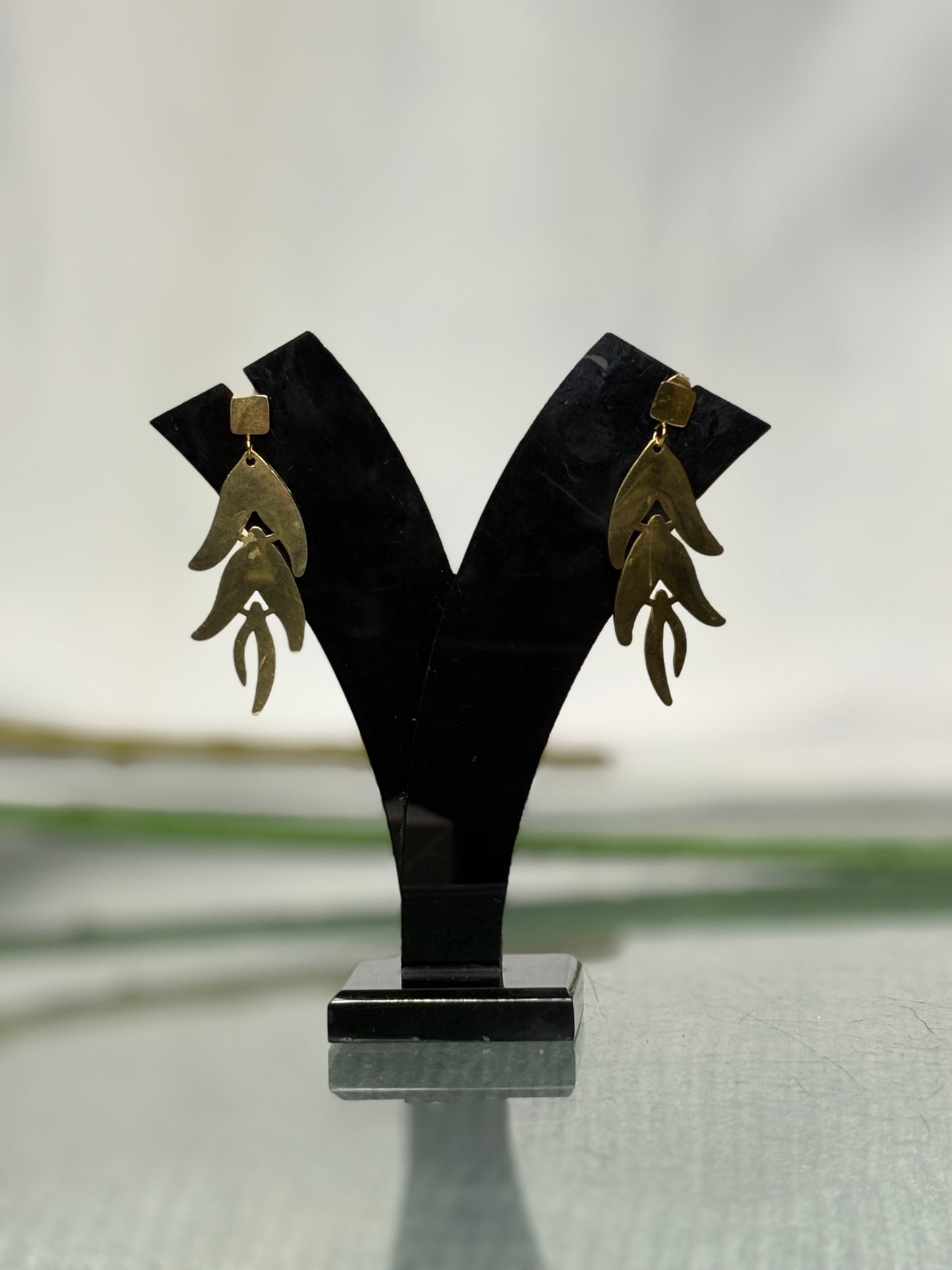 Vanyaa Tribal Leaf Danglers