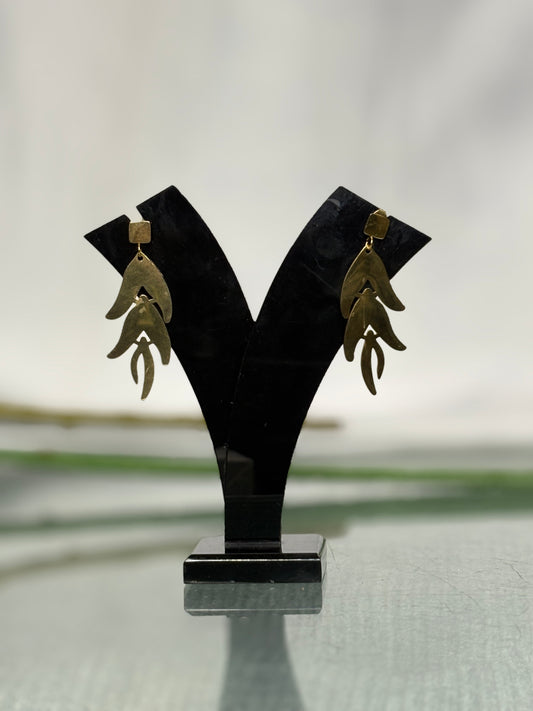 Vanyaa Tribal Leaf Danglers