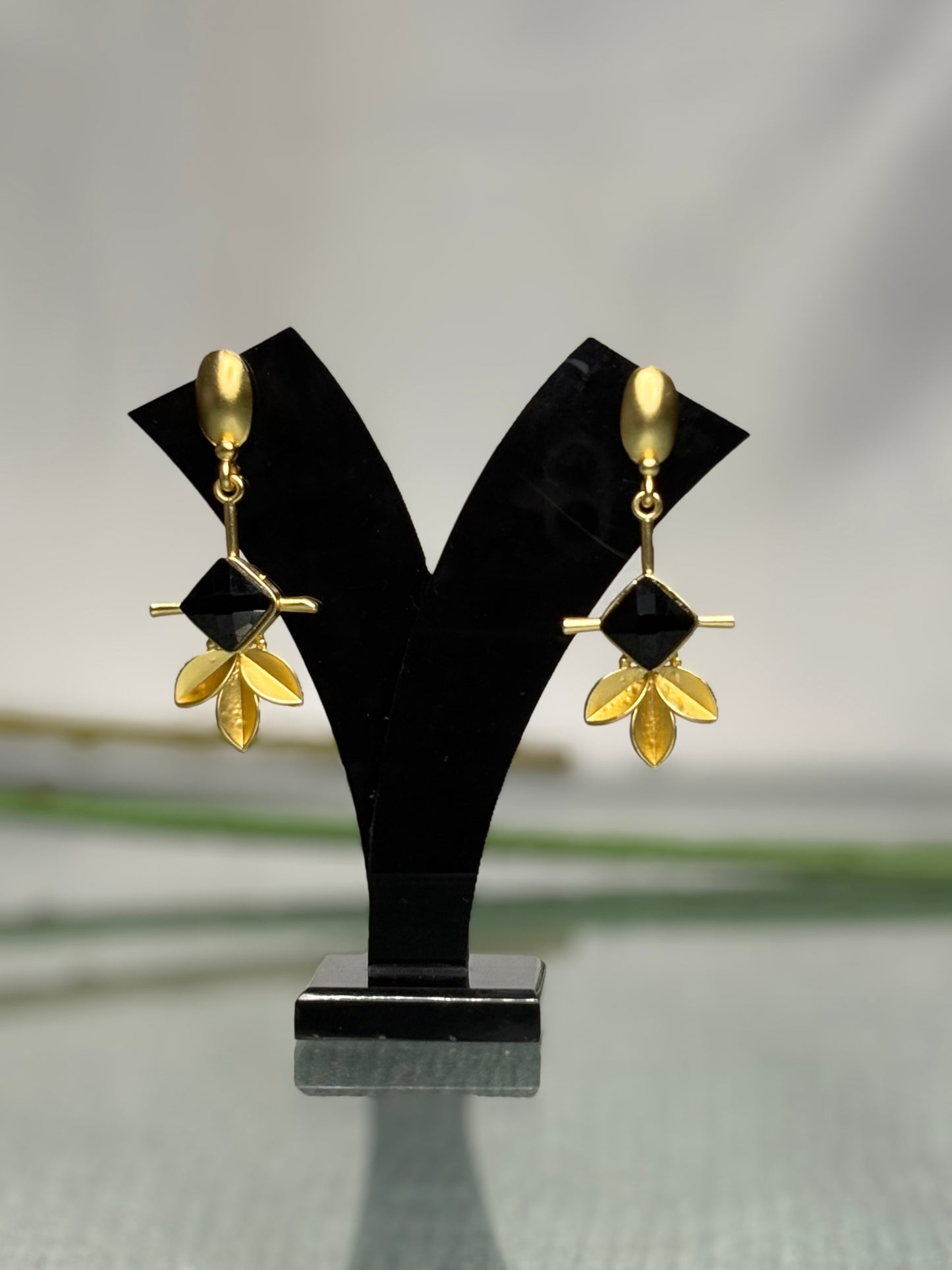 Arunika Noir Bloom Danglers