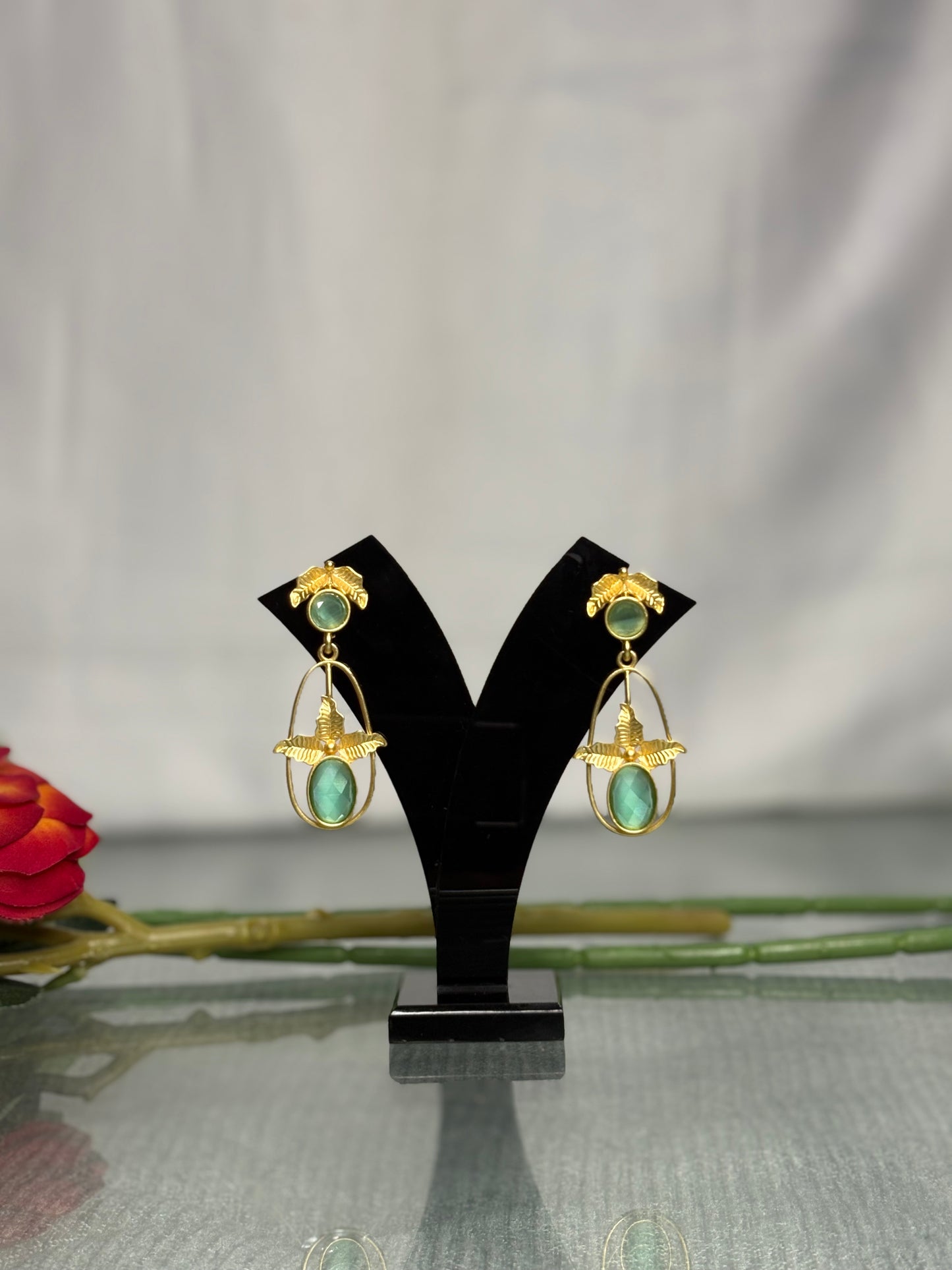 Saanvi Mint Halo Heritage Drops