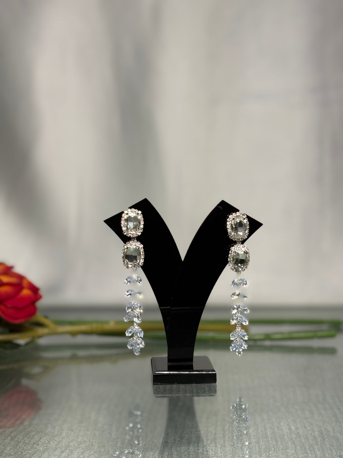 Noorfiza Crystal Dewdrop Danglers