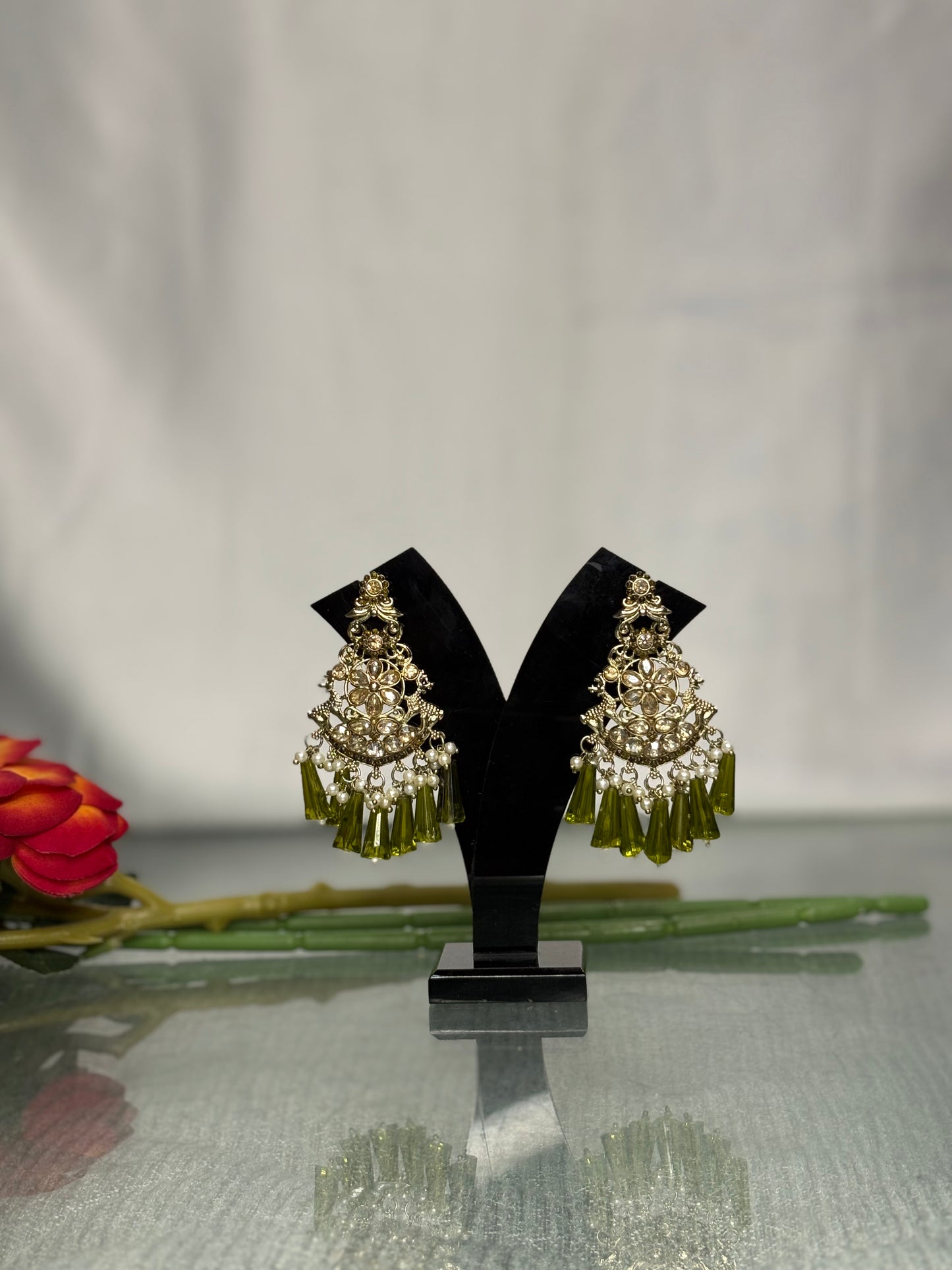 Koyel Emerald Fringe Chandeliers