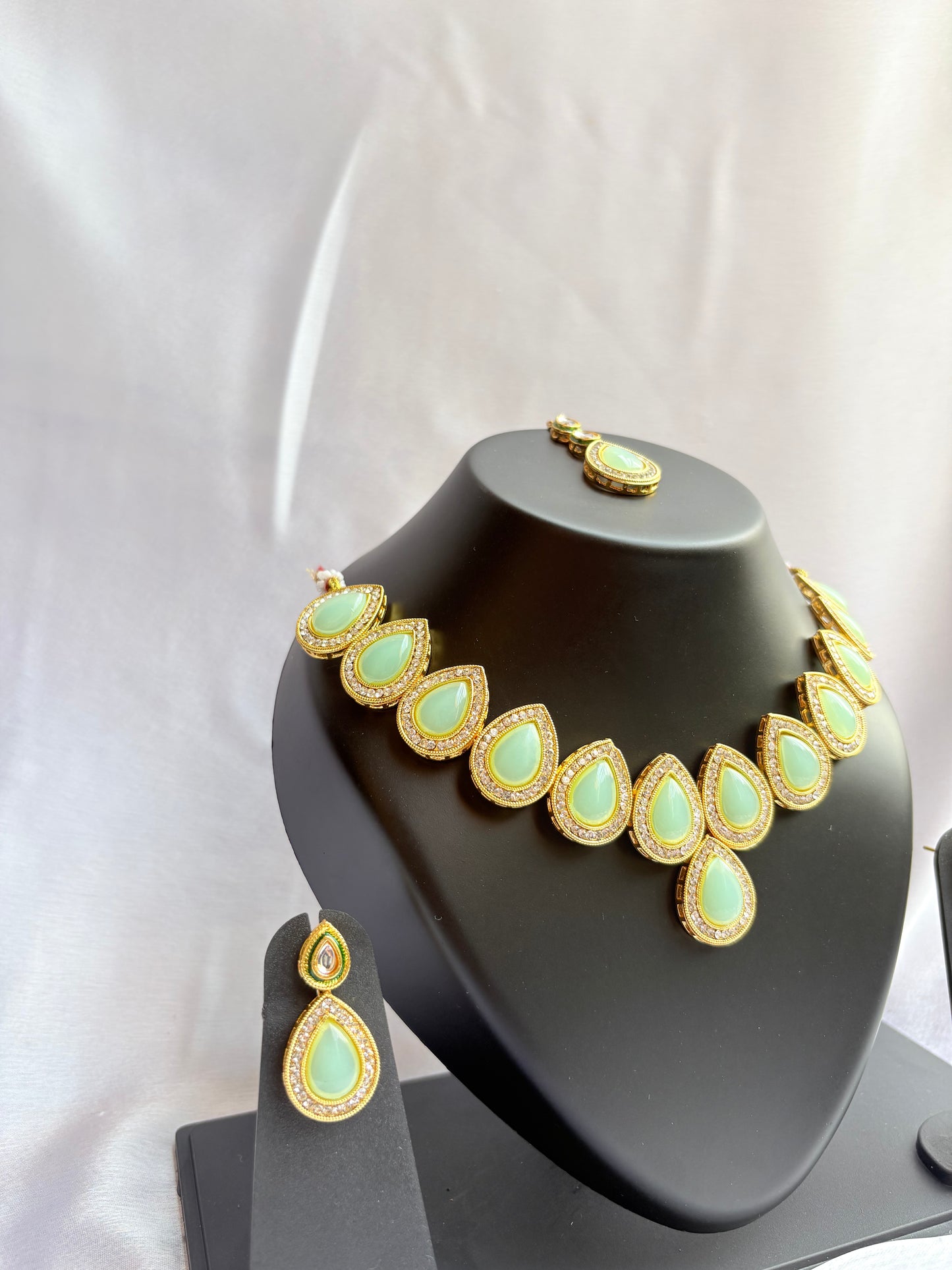 Chandralekha Opal Dewdrop Necklace Set