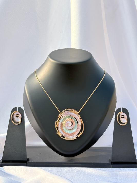 Aarohi Mandala Pearl Pendant Set