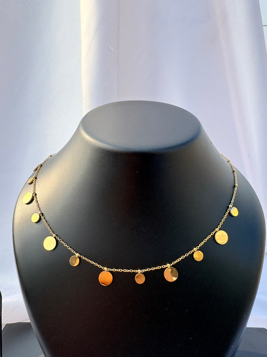 Sunehri Coin Charm Necklace