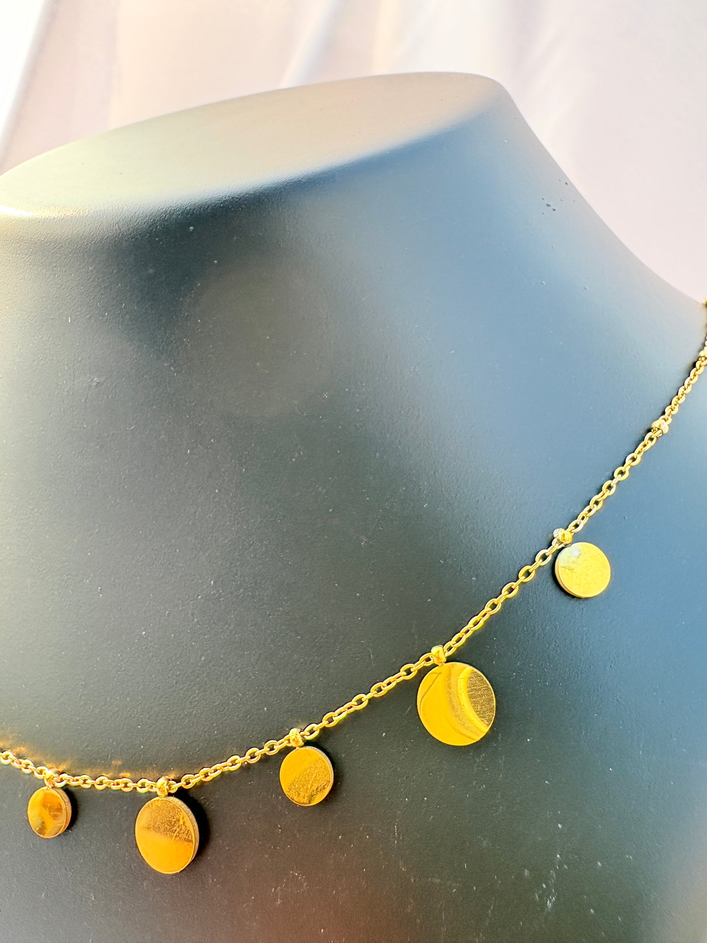 Sunehri Coin Charm Necklace