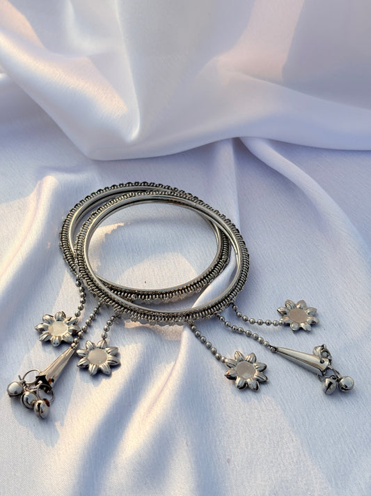 Moonflower Ghungroo Kada (Pair)