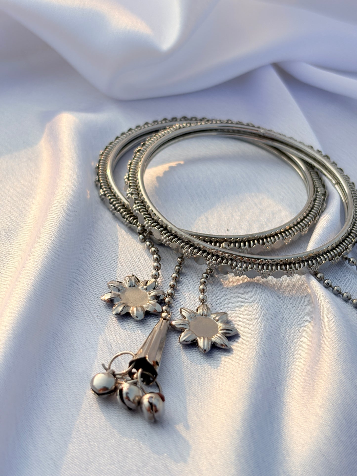 Moonflower Ghungroo Kada (Pair)