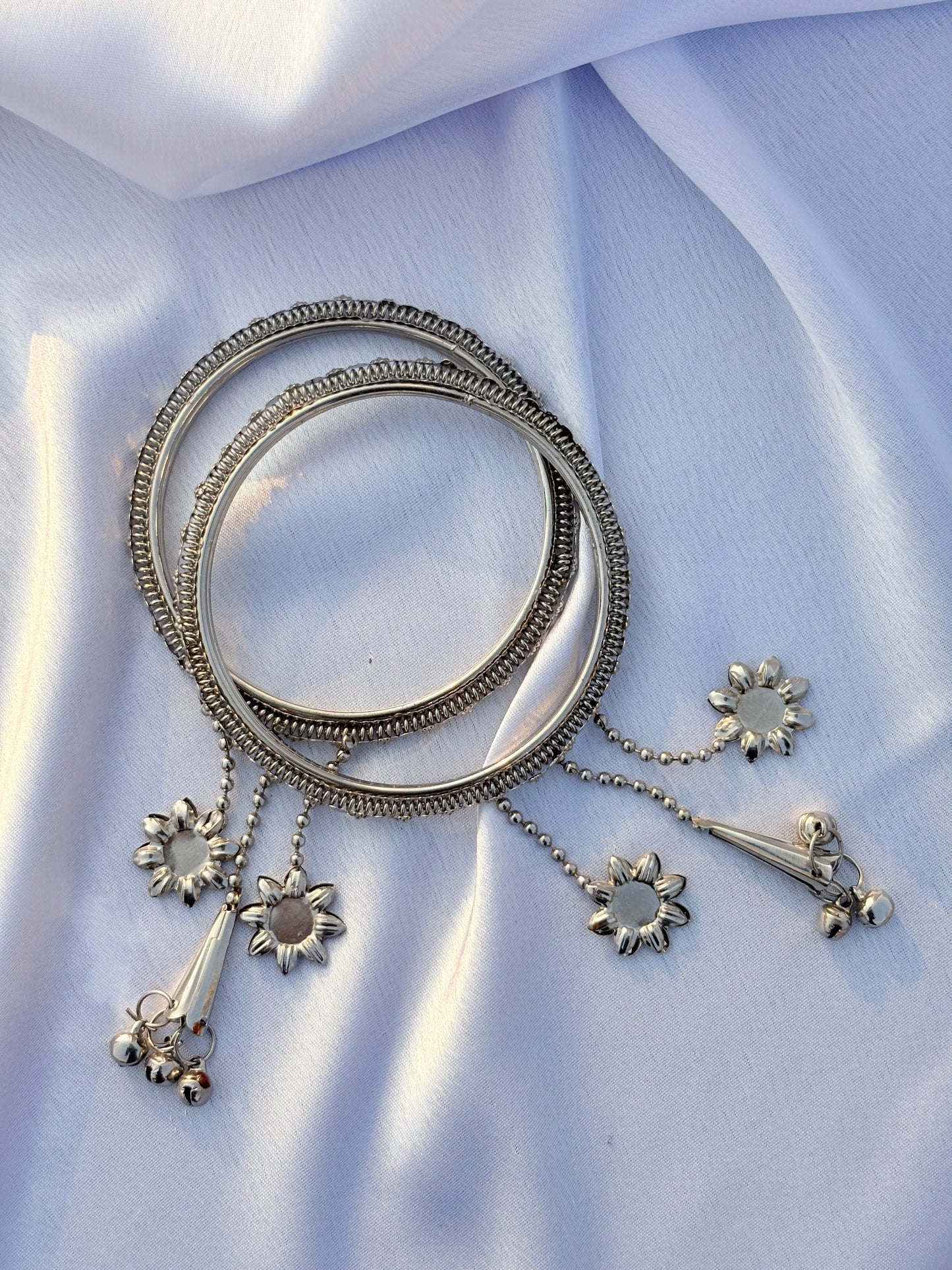 Moonflower Ghungroo Kada (Pair)