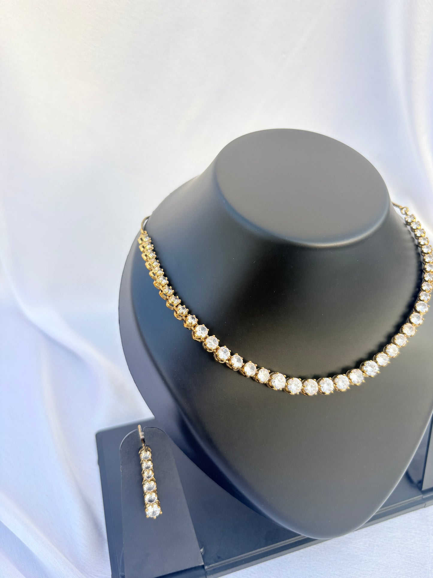 Aurora Crystal Tennis Necklace Set