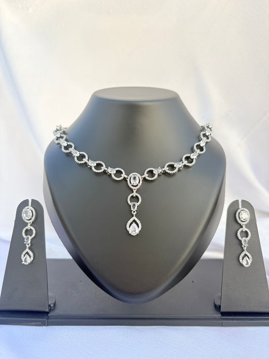 Seraphine Crystal Drop Necklace Set