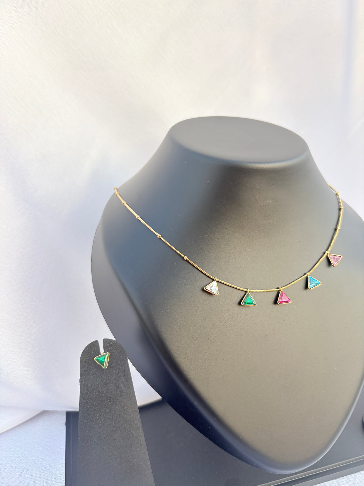 Prism Charm Necklace Set