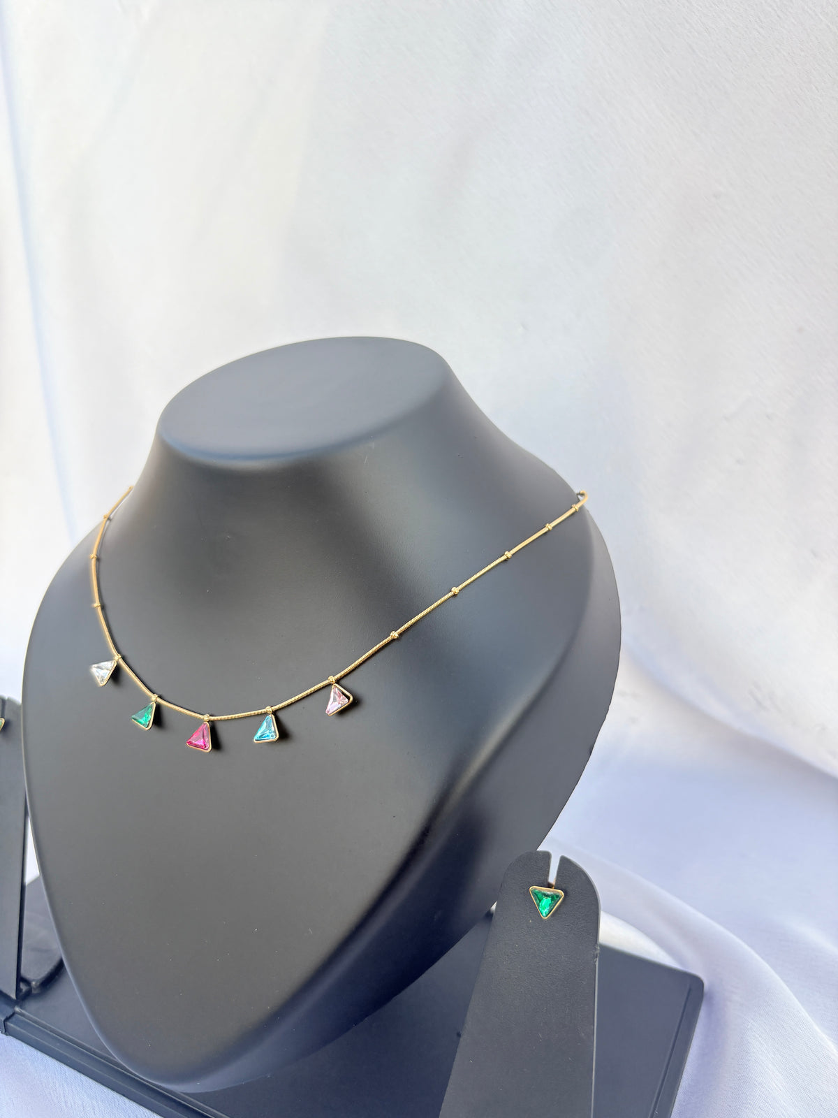 Prism Charm Necklace Set